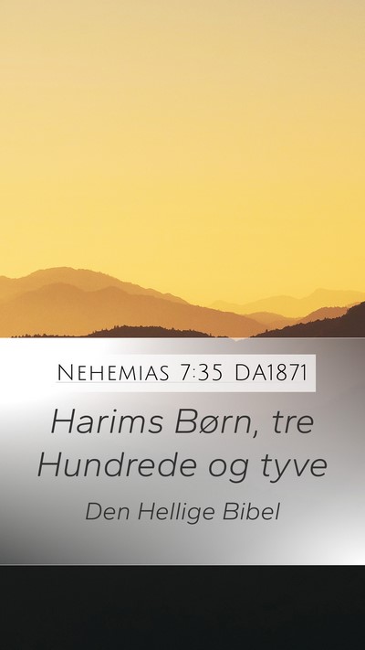 Nehemias 7:35 DA1871 Bible Verse Image