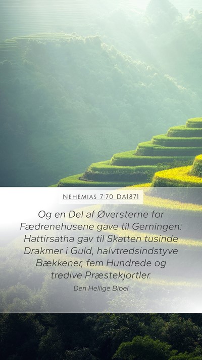 Nehemias 7:70 DA1871 Bible Verse Image