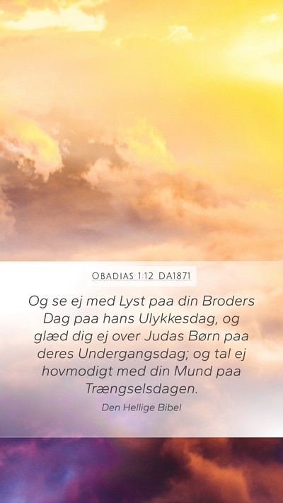 Obadias 1:12 DA1871 Bible Verse Image