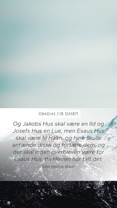 Obadias 1:18 DA1871 Bible Verse Image