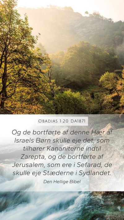 Obadias 1:20 DA1871 Bible Verse Image