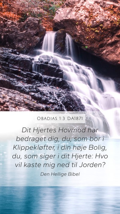 Obadias 1:3 DA1871 Bible Verse Image