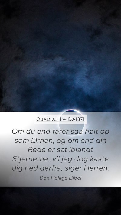 Obadias 1:4 DA1871 Bible Verse Image