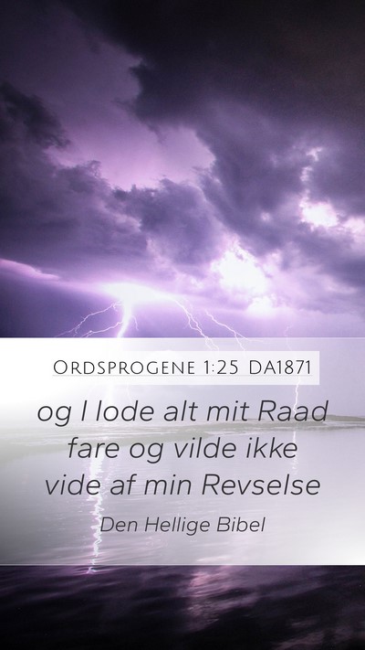 Ordsprogene 1:25 DA1871 Bible Verse Image