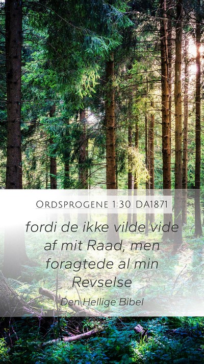 Ordsprogene 1:30 DA1871 Bible Verse Image