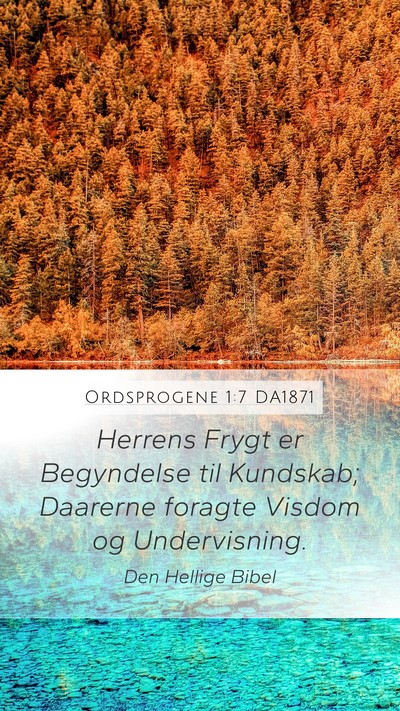 Ordsprogene 1:7 DA1871 Bible Verse Image
