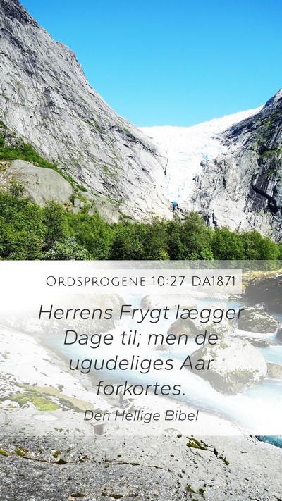 Ordsprogene 10:27 DA1871 Bible Verse Image