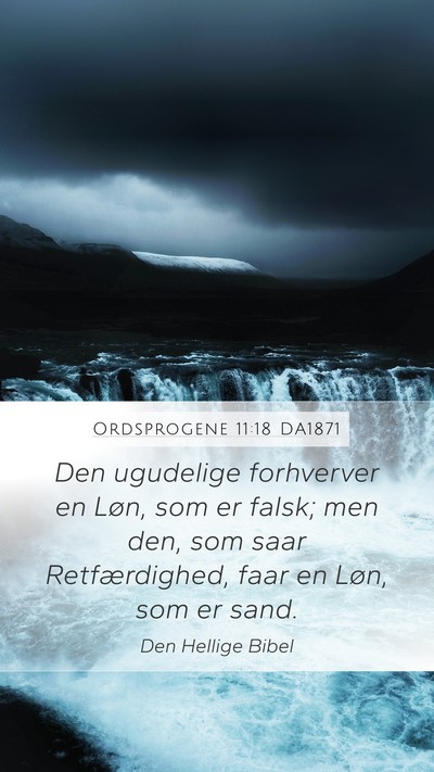 Ordsprogene 11:18 DA1871 Bible Verse Image