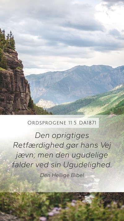 Ordsprogene 11:5 DA1871 Bible Verse Image