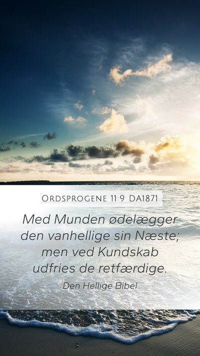 Ordsprogene 11:9 DA1871 Bible Verse Image