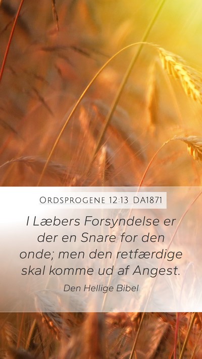 Ordsprogene 12:13 DA1871 Bible Verse Image