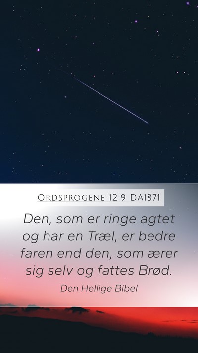 Ordsprogene 12:9 DA1871 Bible Verse Image