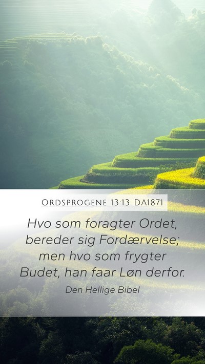 Ordsprogene 13:13 DA1871 Bible Verse Image