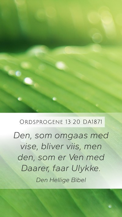 Ordsprogene 13:20 DA1871 Bible Verse Image