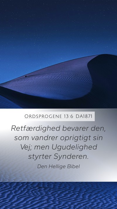 Ordsprogene 13:6 DA1871 Bible Verse Image