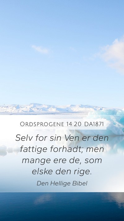 Ordsprogene 14:20 DA1871 Bible Verse Image