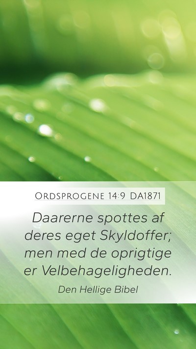Ordsprogene 14:9 DA1871 Bible Verse Image