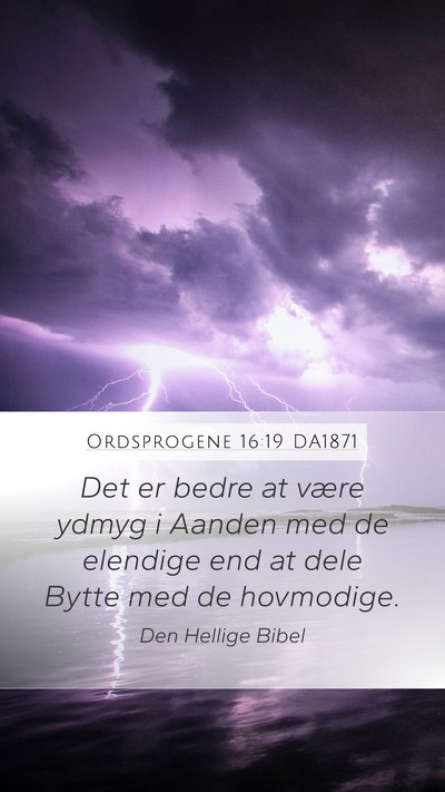Ordsprogene 16:19 DA1871 Bible Verse Image