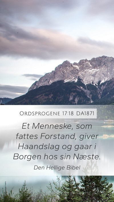 Ordsprogene 17:18 DA1871 Bible Verse Image