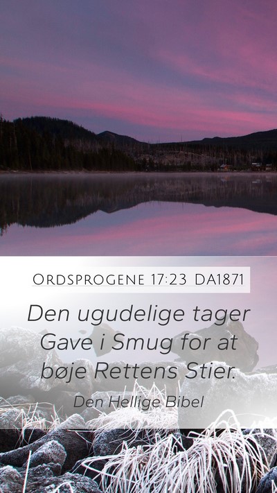Ordsprogene 17:23 DA1871 Bible Verse Image