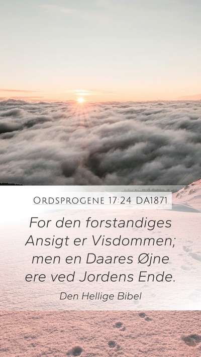 Ordsprogene 17:24 DA1871 Bible Verse Image