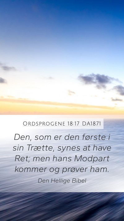 Ordsprogene 18:17 DA1871 Bible Verse Image
