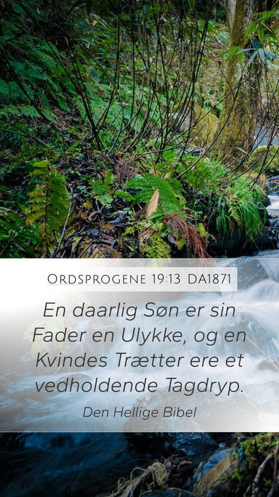 Ordsprogene 19:13 DA1871 Bible Verse Image