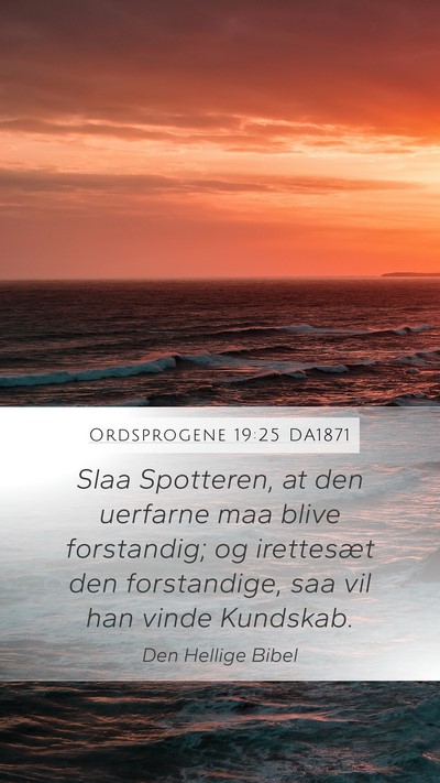 Ordsprogene 19:25 DA1871 Bible Verse Image