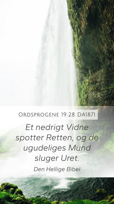 Ordsprogene 19:28 DA1871 Bible Verse Image