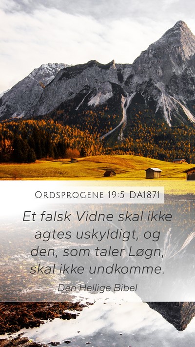 Ordsprogene 19:5 DA1871 Bible Verse Image