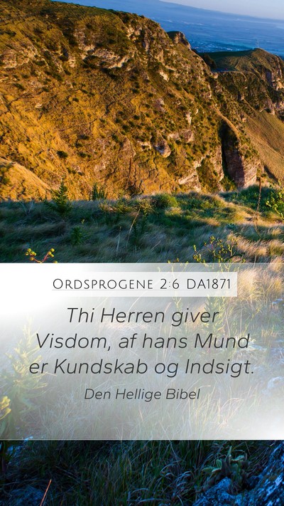 Ordsprogene 2:6 DA1871 Bible Verse Image