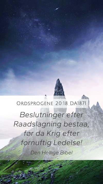 Ordsprogene 20:18 DA1871 Bible Verse Image