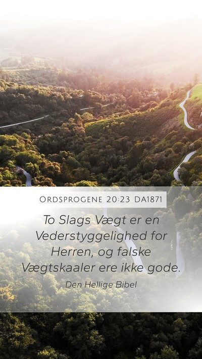 Ordsprogene 20:23 DA1871 Bible Verse Image