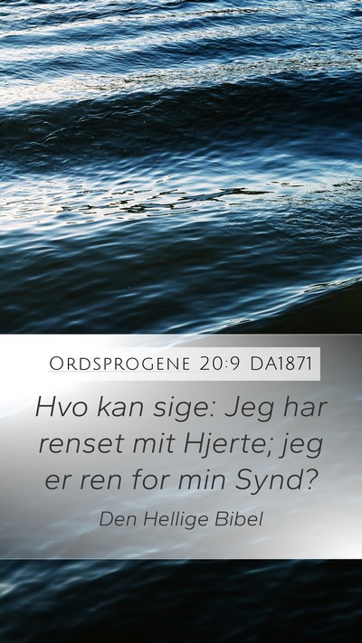 Ordsprogene 20:9 DA1871 Bible Verse Image