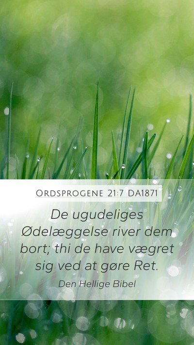 Ordsprogene 21:7 DA1871 Bible Verse Image