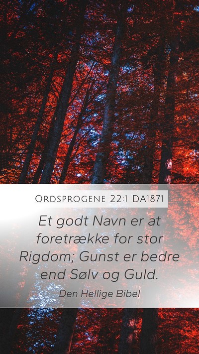 Ordsprogene 22:1 DA1871 Bible Verse Image