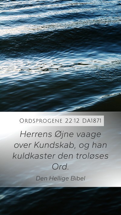 Ordsprogene 22:12 DA1871 Mobile Phone Wallpaper - Herrens Øjne vaage over Kundskab, og han - Mobile Bible Verse Wallpaper