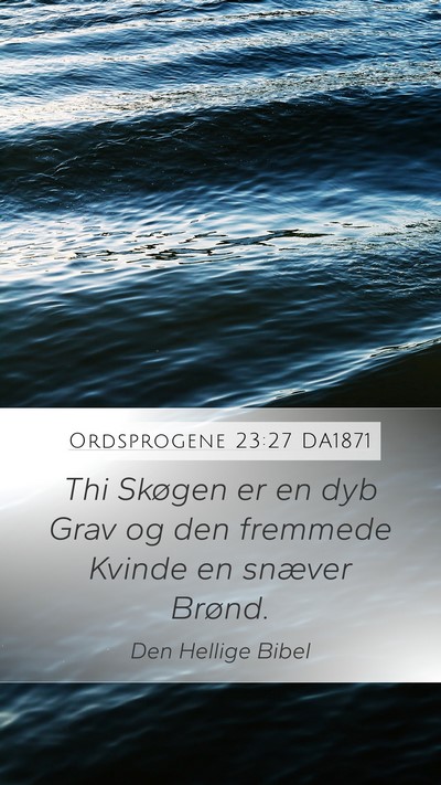 Ordsprogene 23:27 DA1871 Bible Verse Image
