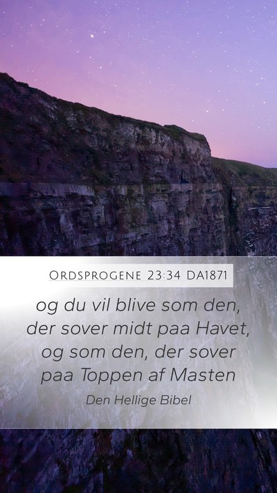 Ordsprogene 23:34 DA1871 Bible Verse Image