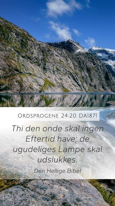 Ordsprogene 24:20 DA1871 Bible Verse Image