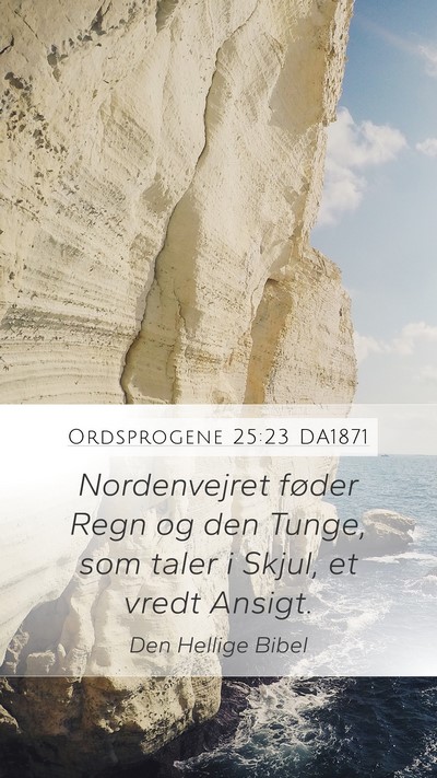 Ordsprogene 25:23 DA1871 Bible Verse Image