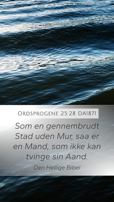 Ordsprogene 25:28 DA1871 Bible Verse Image