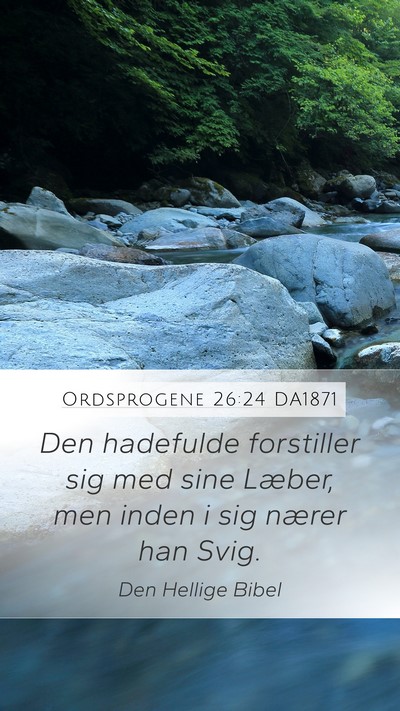 Ordsprogene 26:24 DA1871 Bible Verse Image