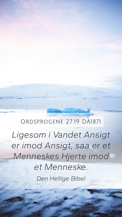 Ordsprogene 27:19 DA1871 Bible Verse Image