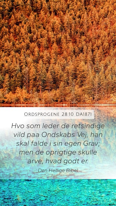 Ordsprogene 28:10 DA1871 Bible Verse Image