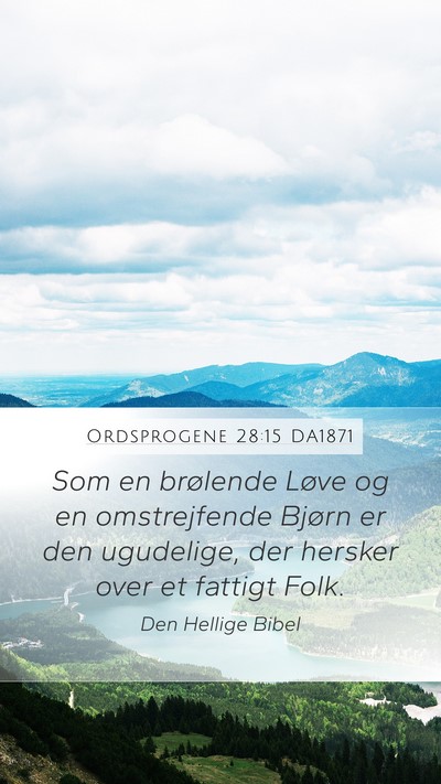 Ordsprogene 28:15 DA1871 Bible Verse Image