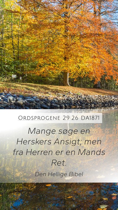 Ordsprogene 29:26 DA1871 Bible Verse Image