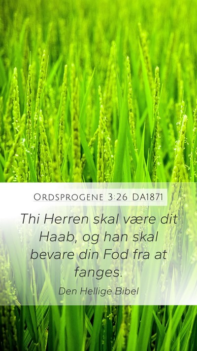 Ordsprogene 3:26 DA1871 Bible Verse Image