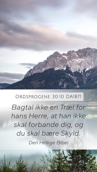 Ordsprogene 30:10 DA1871 Bible Verse Image