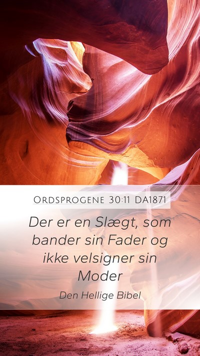 Ordsprogene 30:11 DA1871 Bible Verse Image